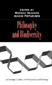 Philosophy and Biodiversity