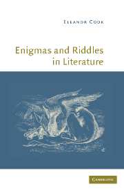 E. Cook, Enigmas and Riddles in Literature