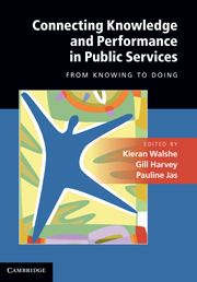 Connecting Knowledge and Performance in Public Services: From Knowing to Doing Kieran Walshe, Gill Harvey and Pauline Jas