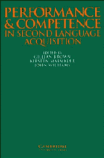 Performance and Competence in Second Language Acquisition
