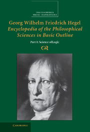Georg Wilhelm Friedrich Hegel: Encyclopaedia of the Philosophical Sciences in Basic Outline, Part 1, Logic (Cambridge Hegel Translations) Georg Wilhelm Fredrich Hegel, Klaus Brinkmann and Daniel O. Dahlstrom