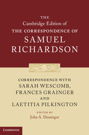 Correspondence with Sarah Wescomb, Frances Grainger and Laetitia Pilkington