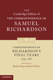 Correspondence of Richardson's Final Years (1755–1761)