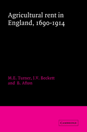 Agricultural Rent in England, 1690-1914 M. E. Turner, J. V. Beckett and B. Afton
