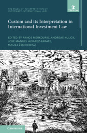 Custom and its Interpretation in International Investment Law | Public  international law