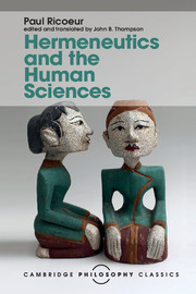 Hermeneutics and the Human Sciences: Essays on Language, Action and Interpretation Book Cover