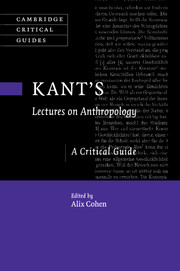 Kant's Lectures on Anthropology: A Critical Guide Couverture du livre