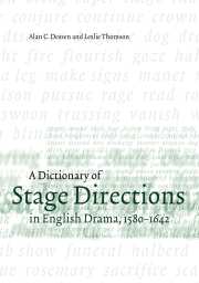 A Dictionary of Stage Directions in English Drama 1580–1642