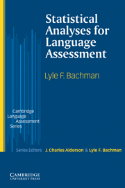 Statistical Analyses for Language Assessment 