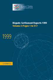 Dispute Settlement Reports 1999