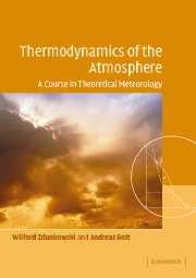 Thermodynamics atmosphere course theoretical meteorology | Atmospheric ...