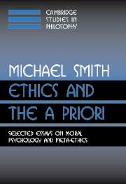 Ethics and the A Priori