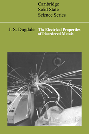 The Electrical Properties of Disordered Metals
