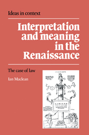 Interpretation and Meaning in the Renaissance