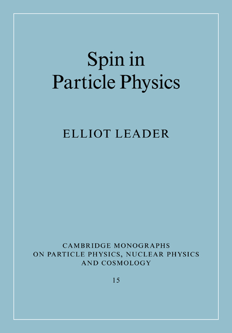Spin in Particle Physics