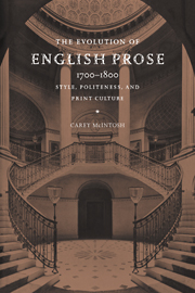 The Evolution of English Prose, 1700–1800