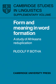 Form and Meaning in Word Formation