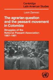 The Agrarian Question and the Peasant Movement in Colombia