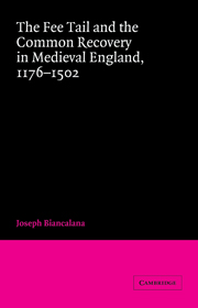 The Fee Tail and the Common Recovery in Medieval England