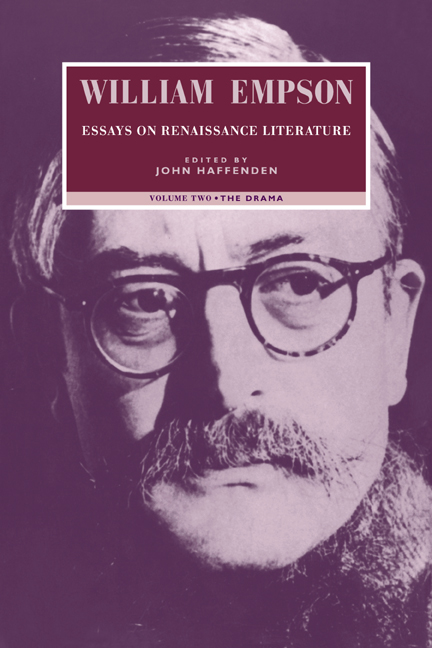 William Empson: Essays on Renaissance Literature