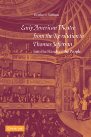 Early American Theatre from the Revolution to Thomas Jefferson