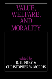 Value, Welfare, and Morality