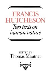 Hutcheson: Two Texts on Human Nature