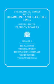 The Dramatic Works in the Beaumont and Fletcher Canon