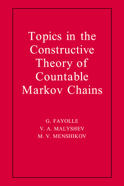Topics in the Constructive Theory of Countable Markov Chains