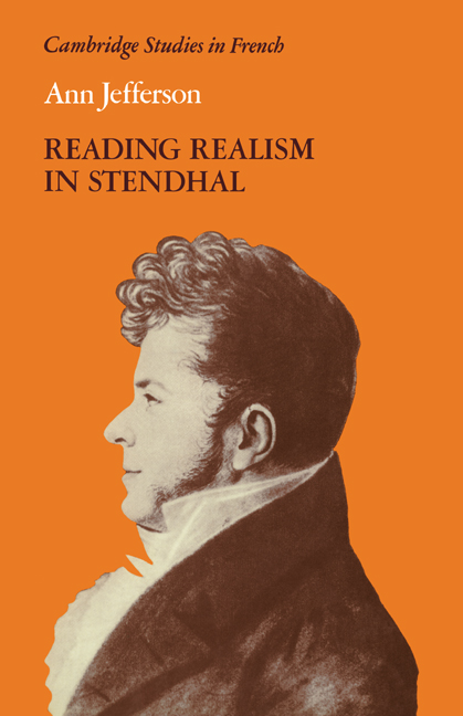 Reading Realism In Stendhal