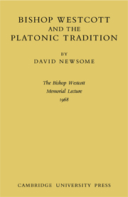 Bishop Westcott and the Platonic Tradition