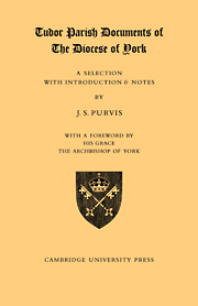 Tudor Parish Documents of the Diocese of York