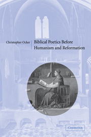 Biblical Poetics before Humanism and Reformation