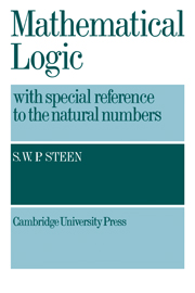 Mathematical Logic with Special Reference to the Natural Numbers