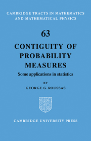 Contiguity of Probability Measures