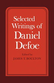 Selected Writings of Daniel Defoe