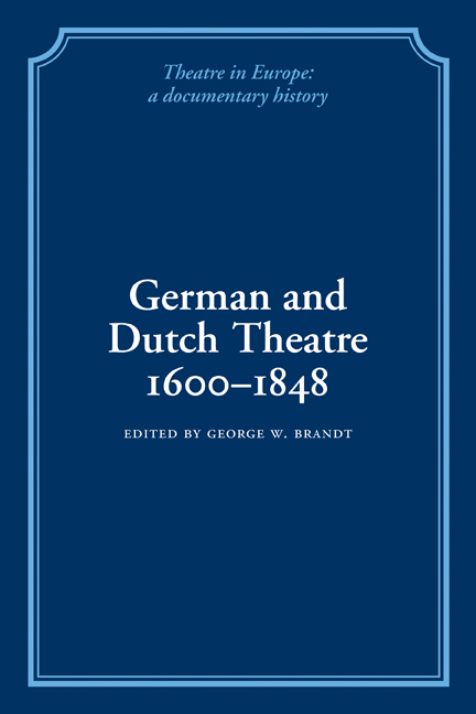 German and Dutch Theatre, 1600–1848