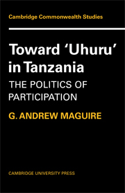 Toward 'Uhuru' in Tanzania