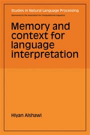 Memory and Context for Language Interpretation