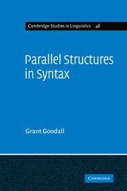 Parallel Structures in Syntax