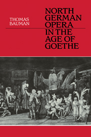 North German Opera in the Age of Goethe