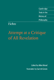 Fichte: Attempt at a Critique of All Revelation