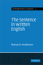 The Sentence in Written English