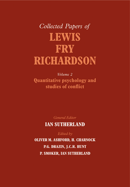 The Collected Papers of Lewis Fry Richardson