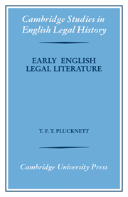 Early English Legal Literature