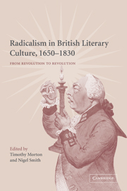 Radicalism in British Literary Culture, 1650–1830