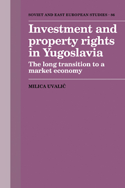 Investment and Property Rights in Yugoslavia