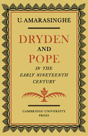 Dryden and Pope in the Early Nineteenth-Century