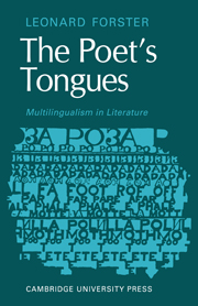 The Poets Tongues: Multilingualism in Literature