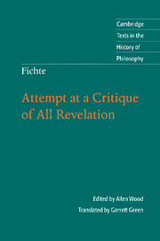 Fichte: Attempt at a Critique of All Revelation